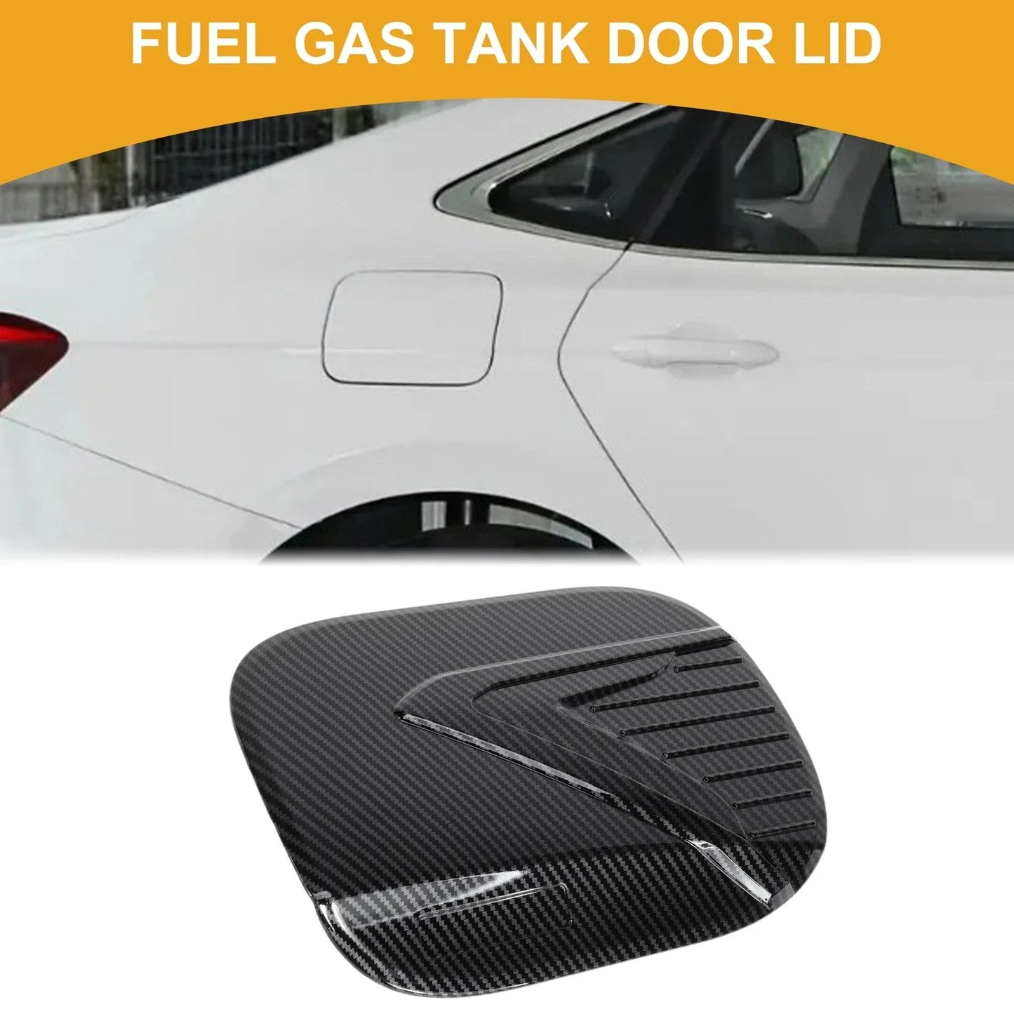 Fuel Tank Door Cap for Hyundai Palisade 2019-2025 Gas Tank Flap Carbon Fiber