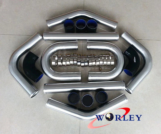 2.5" Aluminum Universal Intercooler Turbo Piping Kit for Car