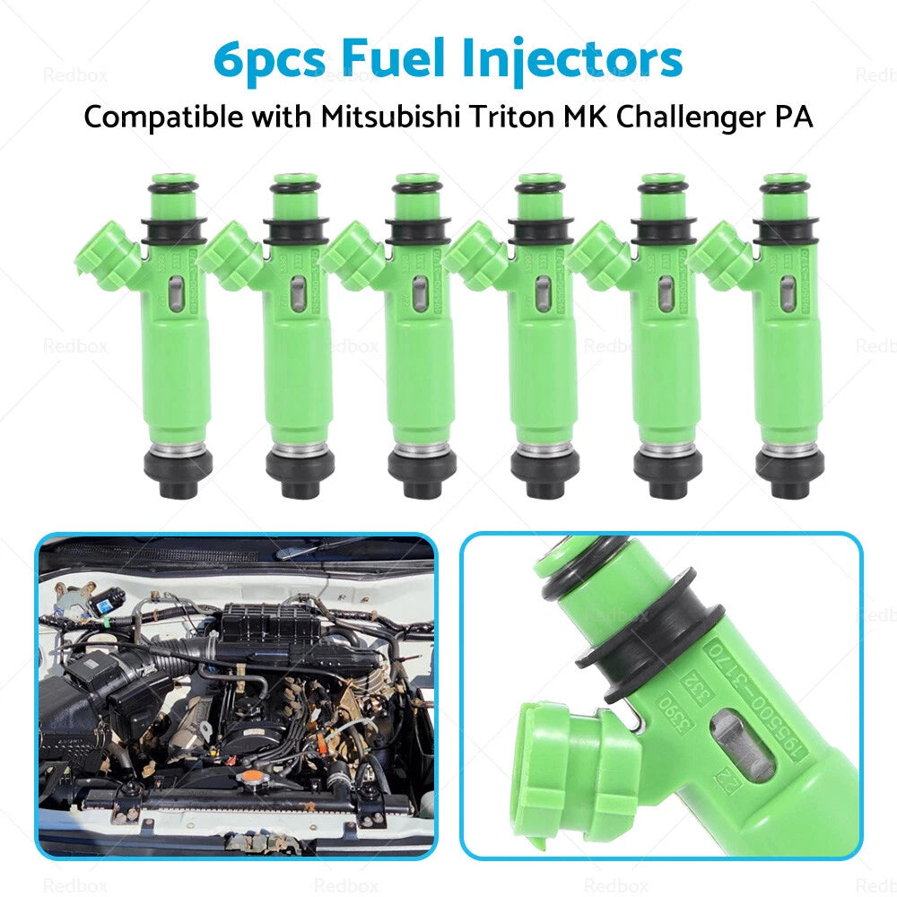6PCS Fuel Injectors for MITSUBISHI TRITON MK 6G72 3.0L V6 (1996-2006)