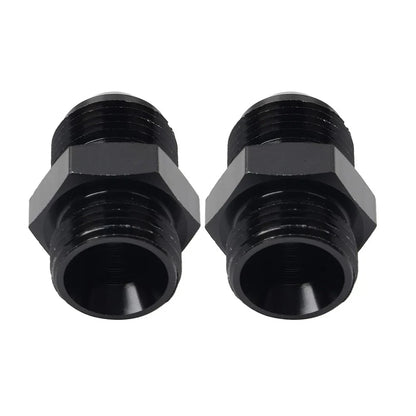 Black Aluminum AN8 Flare to 10AN ORB Male Fitting Adapters with O-Rings