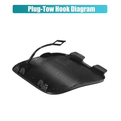 Front Bumper Tow Hook Cover for Mercedes-Benz A1178851222 Glossy Black