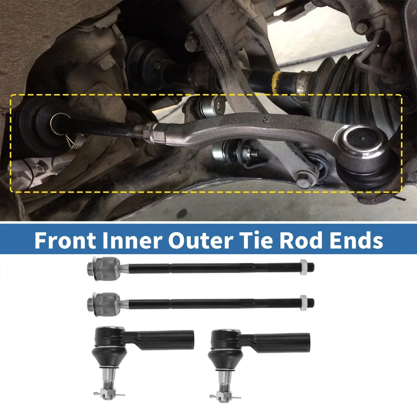 4pcs Tie Rod End Links for Dodge Ram 1500 (2011-2015)