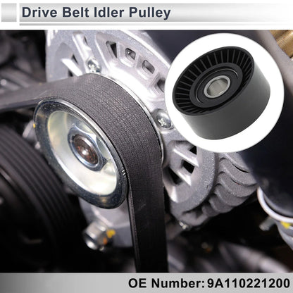Drive Belt Idler Pulley for Porsche 911 (2009-2015) - Black 1 x Piece