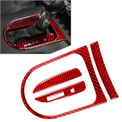 Center Console Gear Shift Box Cover Trim for Ford Mustang (2015-2023) Red