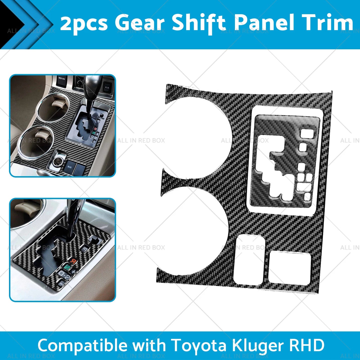 Carbon Fiber Gear Shift Console Trim for Toyota Kluger (2008-2013)
