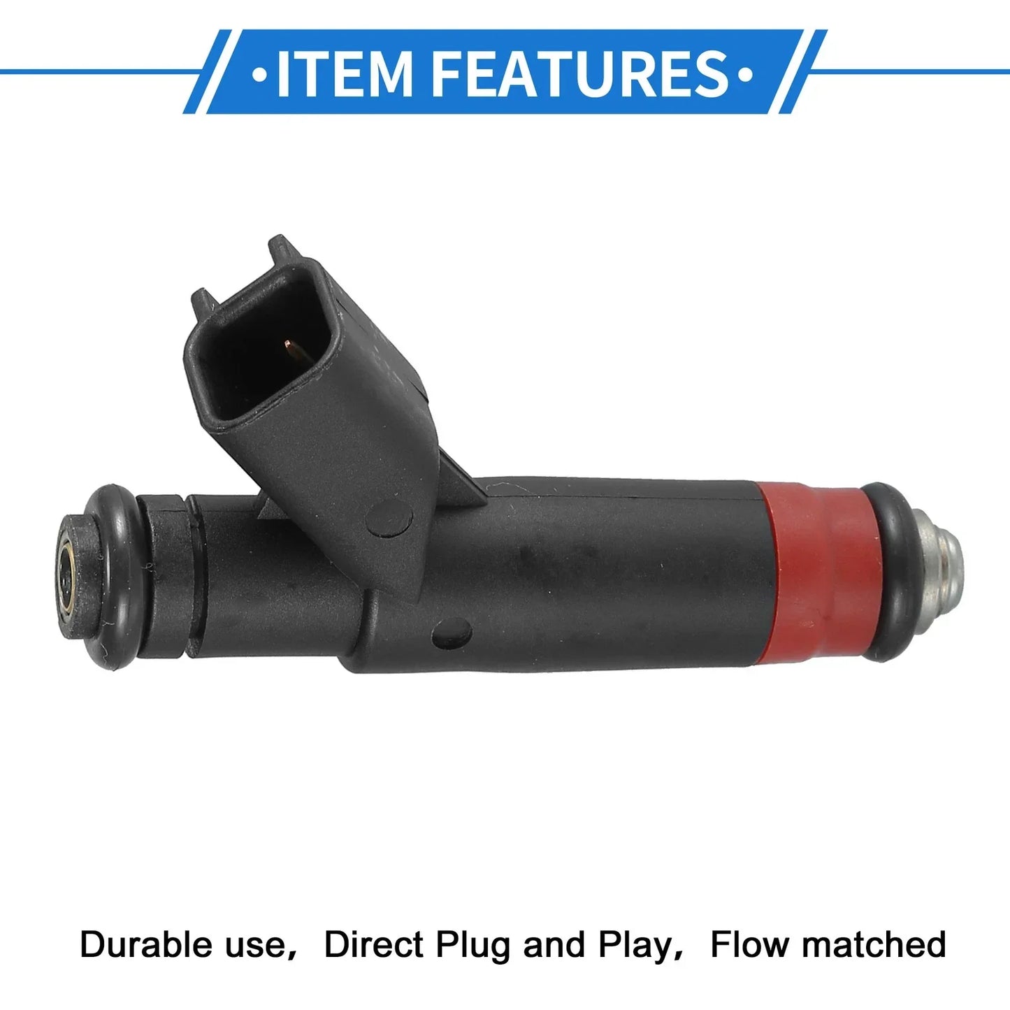 Fuel Injector 8 x No.53032145AA for Dodge Dakota (2001-2003) 4.7L Black
