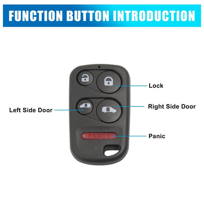 Car Replacement Key Shell Case for Honda Odyssey (1999-2004) 5 Button