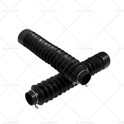 Rubber Front Fork Dust Gaiters for Motorcycle - Black