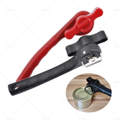 Professional Stainless Steel Manual Can Opener - Safe Cut Lid Edge