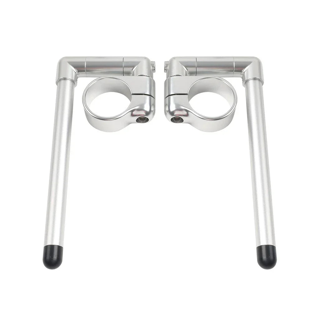 58MM Clip-On Handlebar for Universal Cafe Racer Motor - Silver