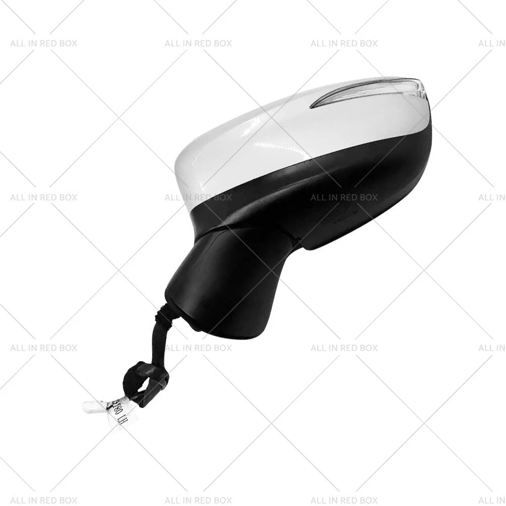 LH Door Wing Mirror for Mazda CX-5 (2015-2016) No Blind Spot, 8 Wires, White
