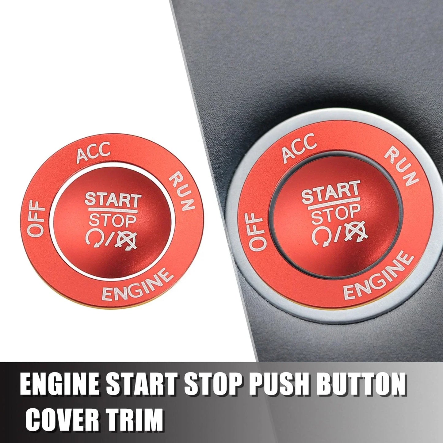 Engine Push Start Button Sticker Kit for Dodge Charger Challenger Durango (2015-2023)