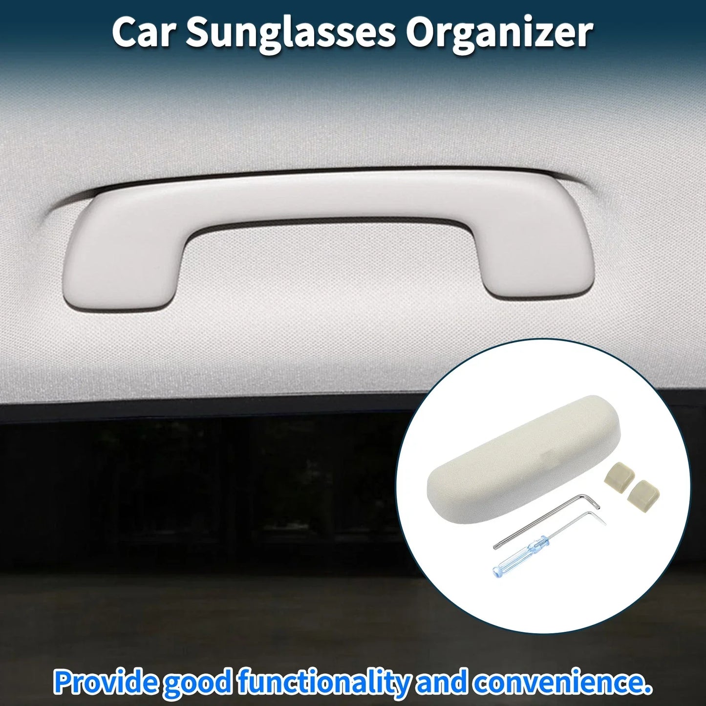 Sunglasses Case for Porsche Macan Eyeglasses Holder Storage Box Suede Beige