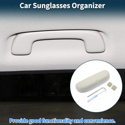 Sunglasses Case for Porsche Macan Eyeglasses Holder Storage Box Suede Beige