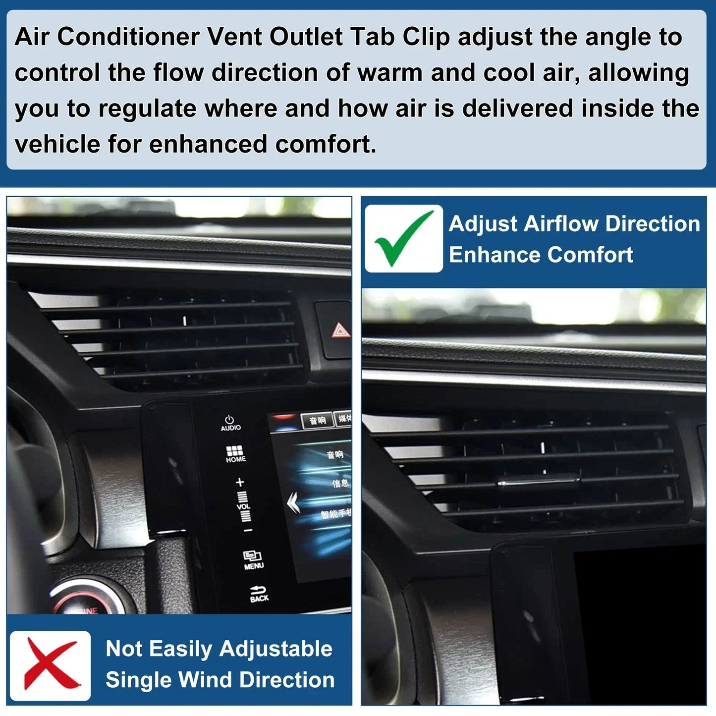 Vent Outlet Tab Clip for Mercedes-Benz GLE GLS Class Front Center Console (2016-2023)