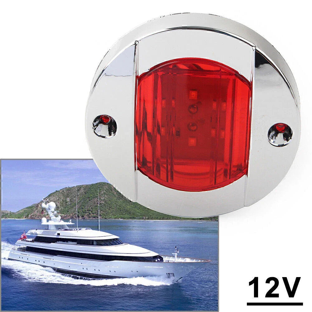 12V LED Round Red Side Marker Lights for Truck Trailer RV Boat
