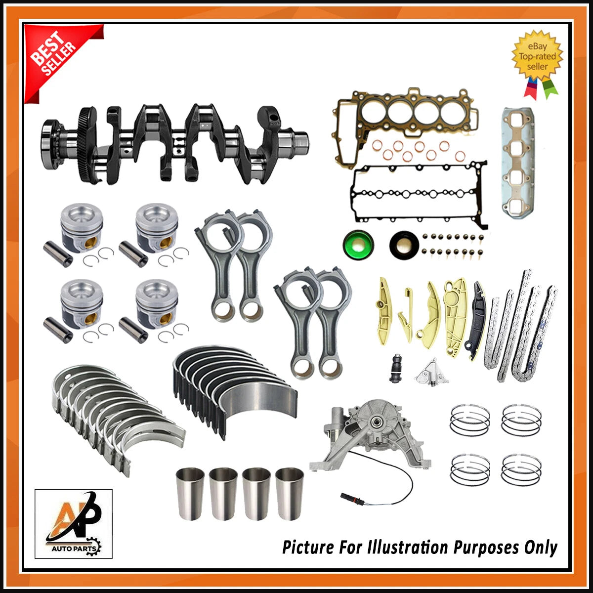 Crankshaft and Engine Rebuild Kit for Jaguar Land Rover 204DT D 2.0 (2010–2015)