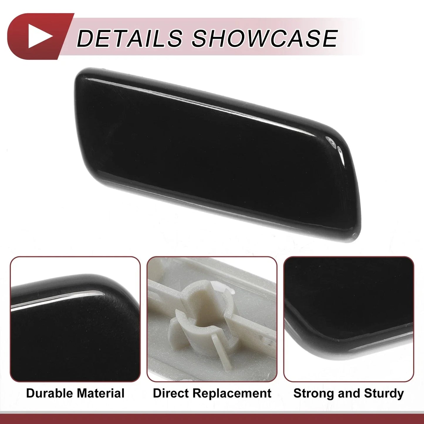 Front Right Washer Nozzle Cover for Lexus RX350 (2010-2013) Black 1 x Cap