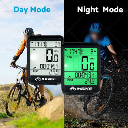 Wireless LCD Cycle Speedometer Odometer for Bike - Waterproof