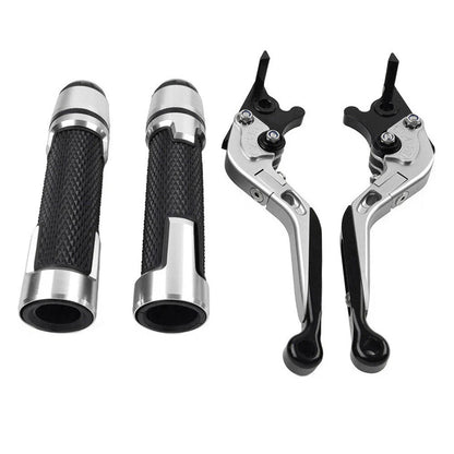 Silver Extendable Brake Clutch Levers Grips Set for Suzuki GSX1400 (2001-2008)