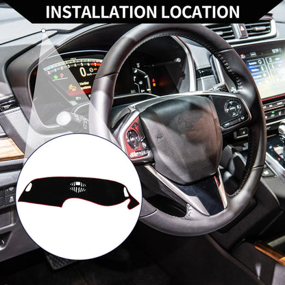 Dashboard Cover Mat for Honda ZR-V (2023-2024) Sun Protector Pad Black Red 1 Set