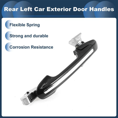 Rear Left Exterior Door Handle for Honda Accord (2003-2007) Silver Tone