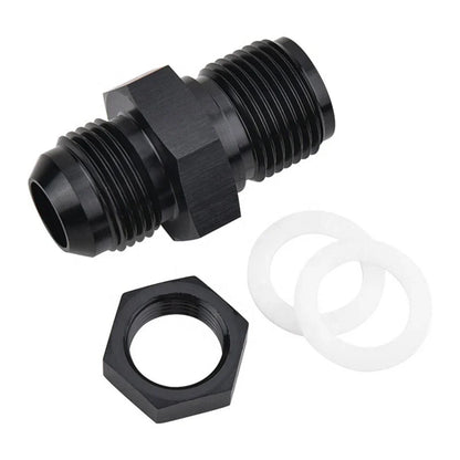 Flare Fuel Cell Bulkhead Fitting w/ Washer for Car - Black (N/A)