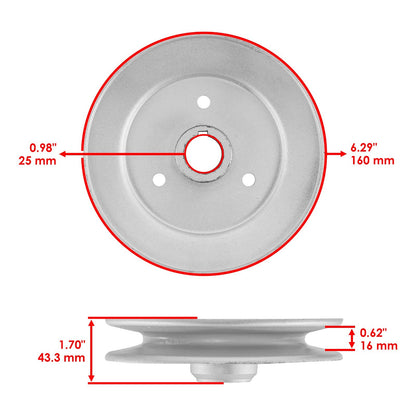 Deck Spindle Pulley 36 Inch Replacement for Exmark Viking (2005–2018)