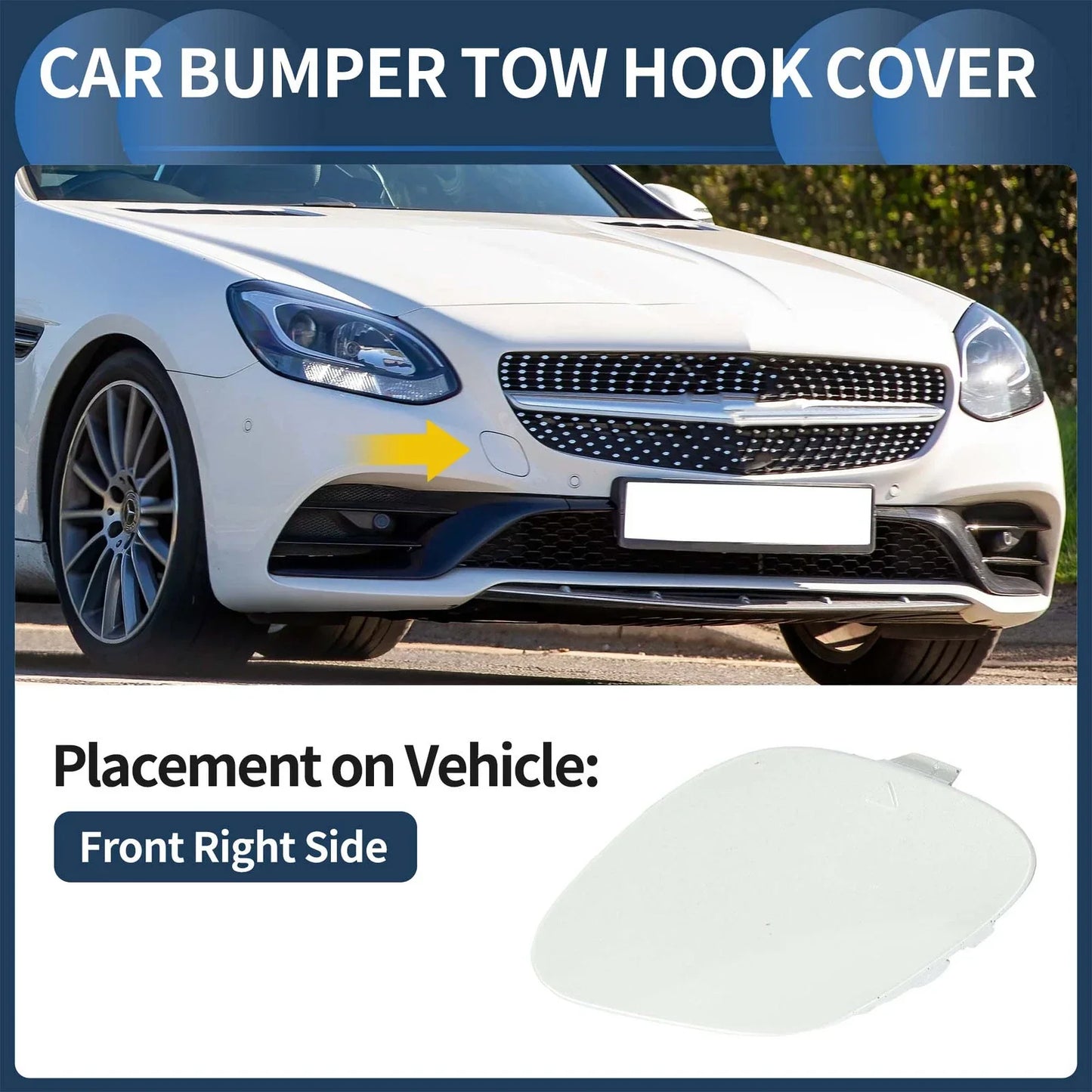 Front Bumper Tow Hook Cover for Mercedes-Benz W172 (2012-2016)