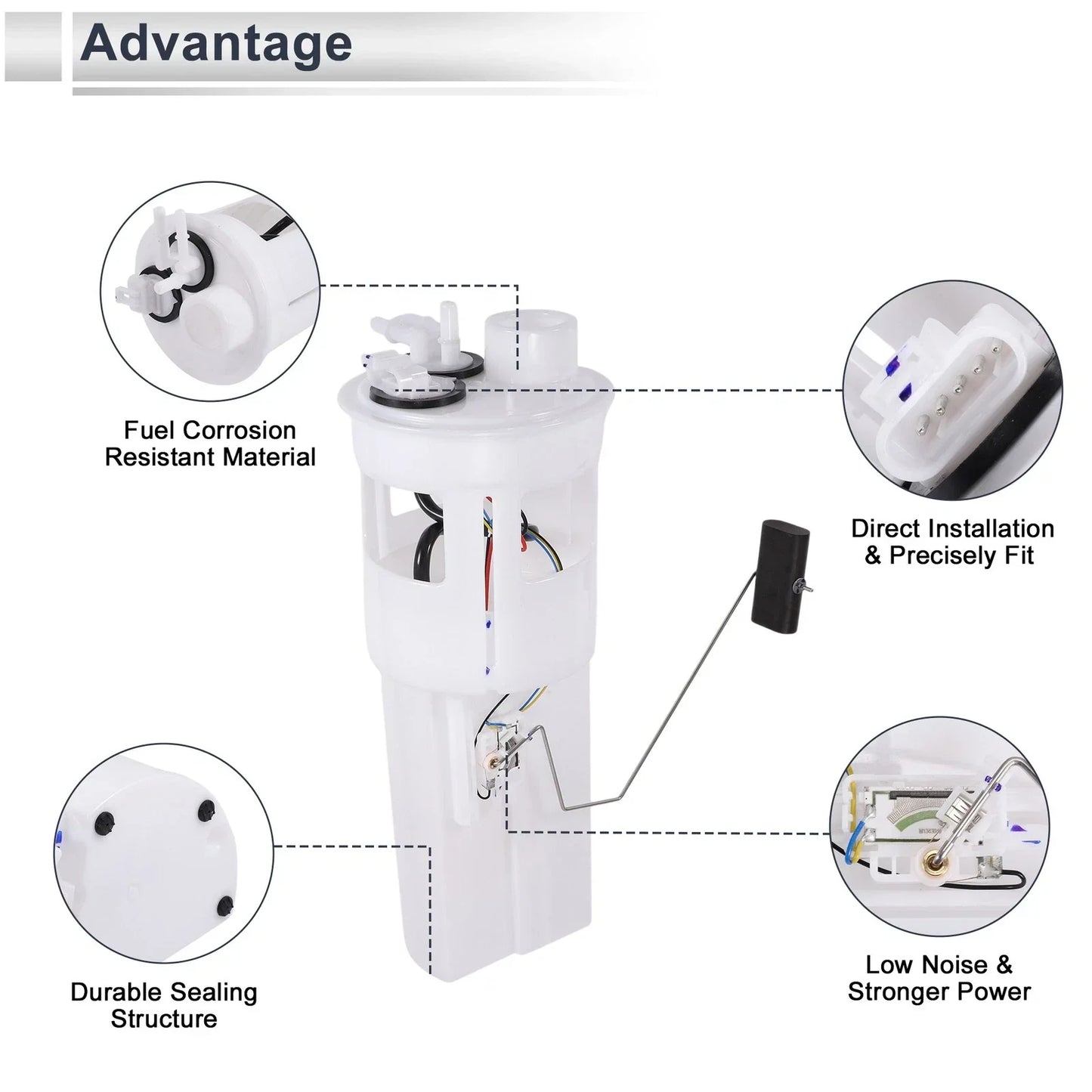 Fuel Pump Assembly for Dodge D150 V6 3.9L (1991-1993)