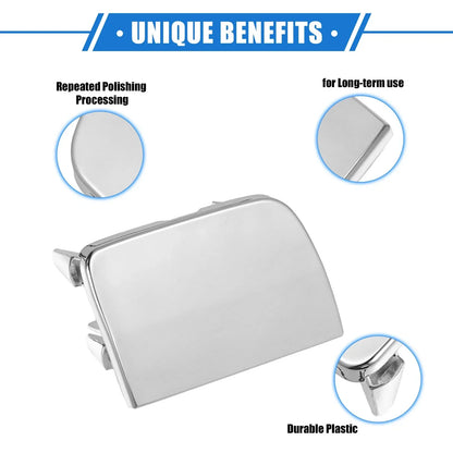 Rear Bumper Tow Hook Cover for Mercedes-Benz GLS 450 (2017-2019) Silver Tone