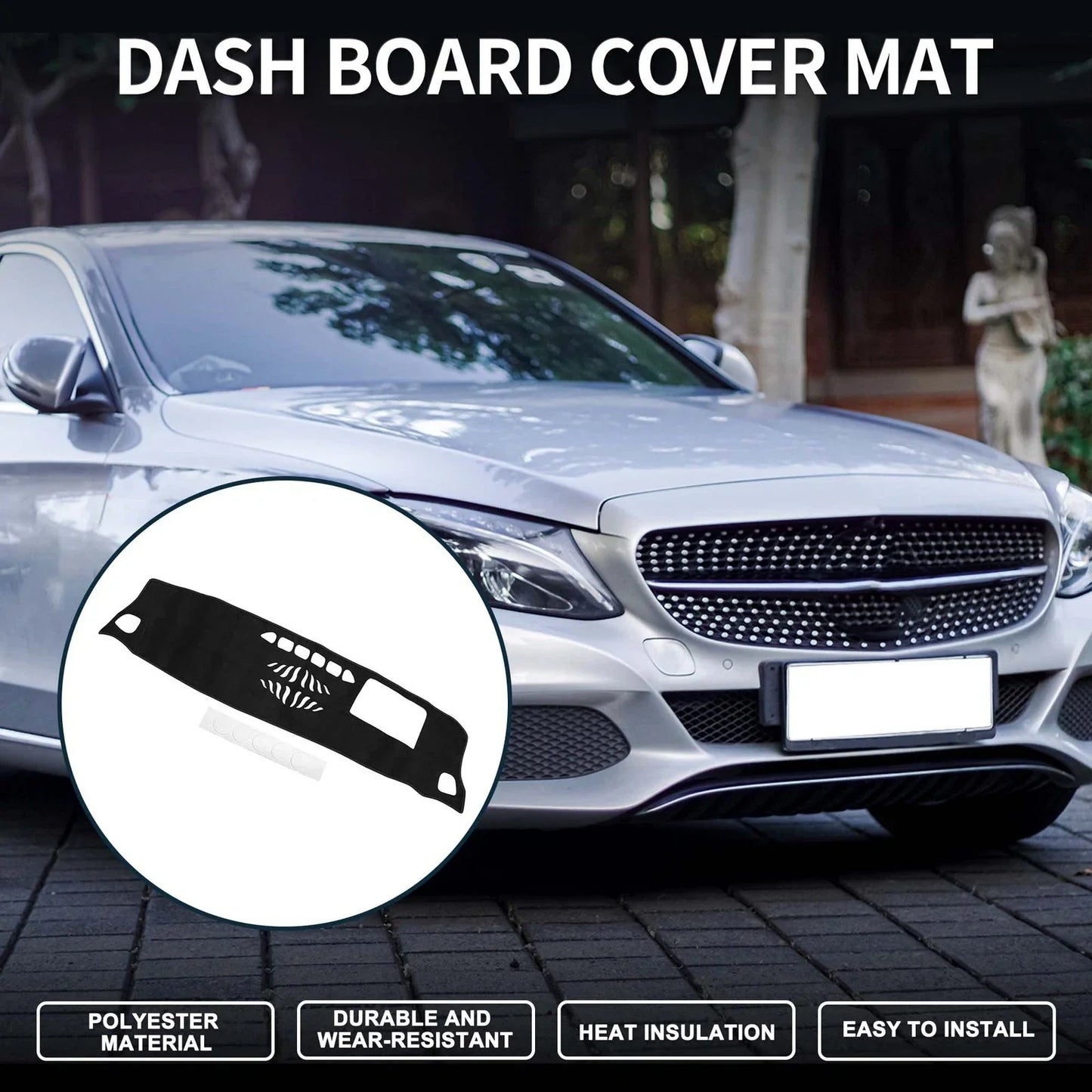 Dashboard Cover Mat for Mercedes-Benz GLB X247 Class (2020-2022) Black