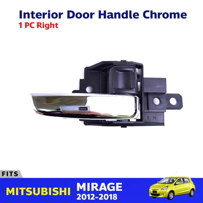 Interior Door Handle Inside Chrome RH Fits Mitsubishi Mirage 5D HB 2012-18 D06