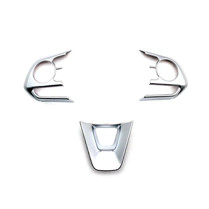 3 x Steering Wheel Frame Cover Trim for Toyota Corolla (2019-2022) Matte Silver