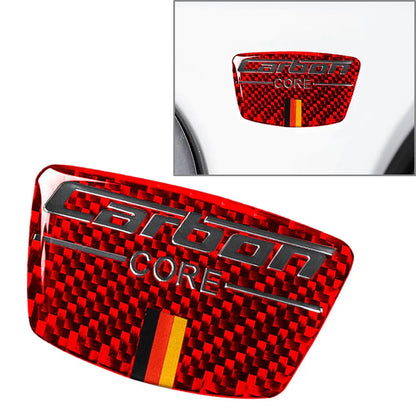 Carbon Fiber Red Universal Car Core Emblem B Column Trim for Vehicle