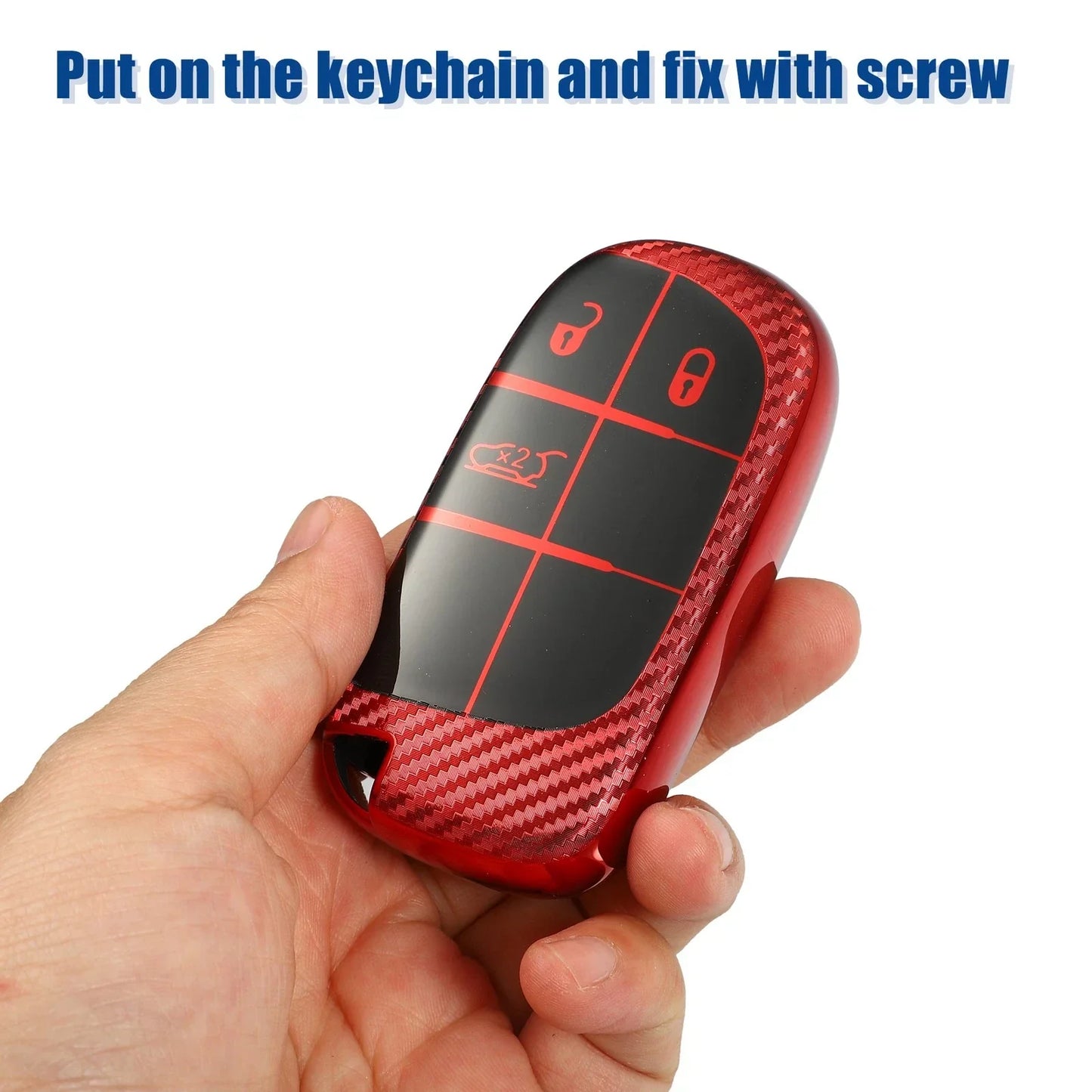 TPU 3 Button Keyless Entry Remote Cover for Dodge Charger Hellcat (2019-Up)