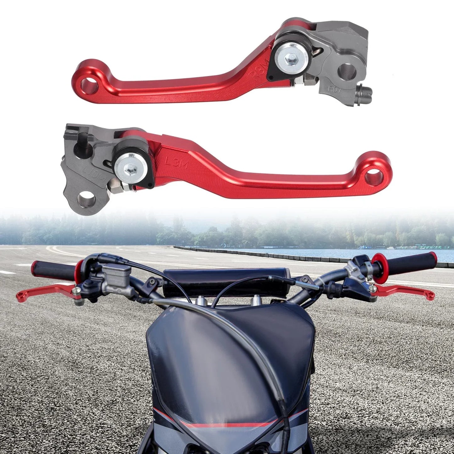Motorcycle Brake Clutch Levers 2 x for Honda CRF250R CRF450R (2007-2020) Red
