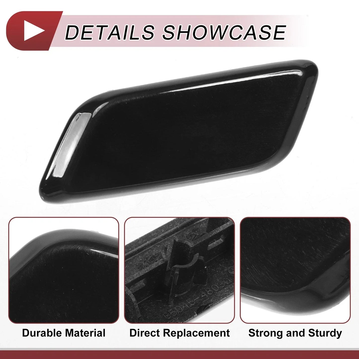 Front Left Washer Nozzle Cover for Lexus RX350 (2012-2014) - Black 1 x Cap