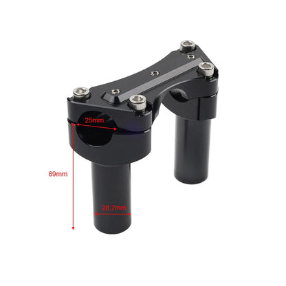 Chrome 3.5" Handlebar Riser & Top Clamp for Harley Dyna, Road Glide (2006-2023)