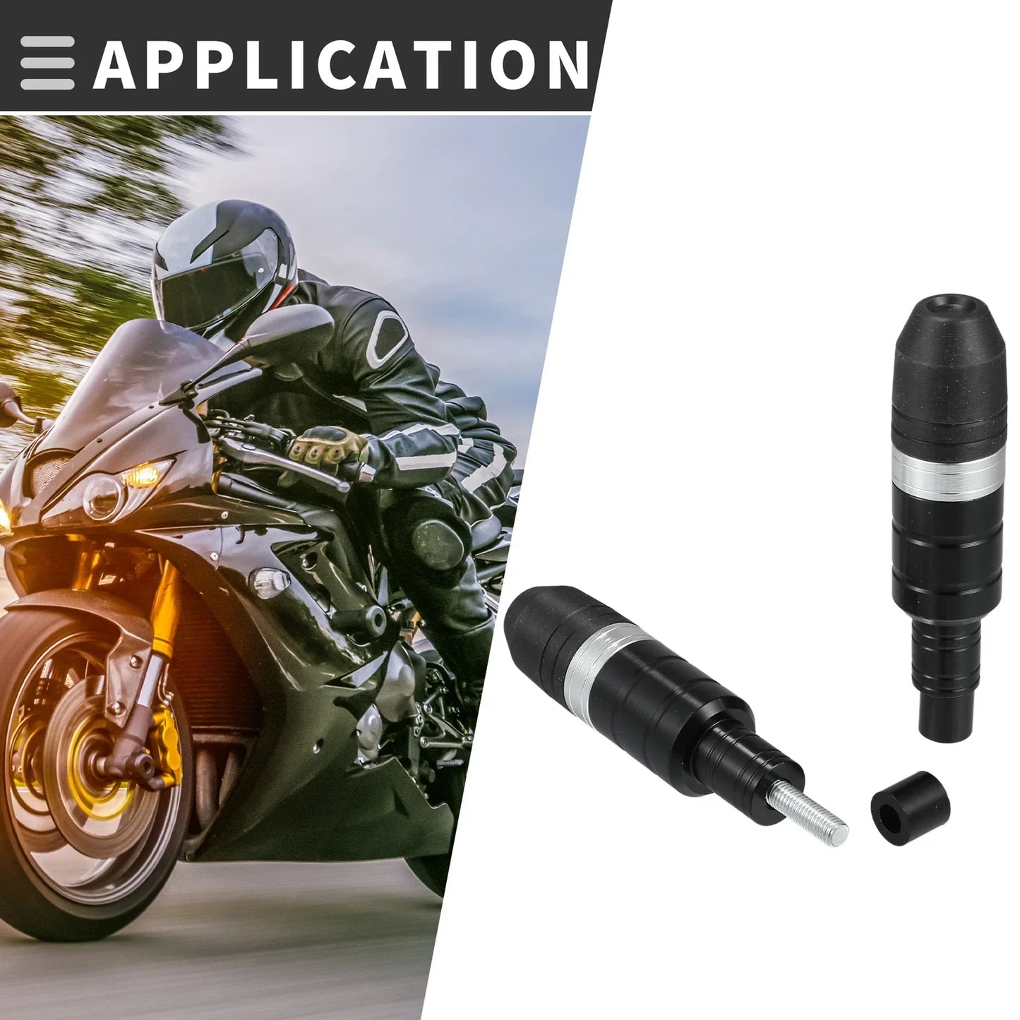 Motorcycle Frame Slider Exhaust Crash Fall Protector for Honda (2 pcs)