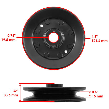 Deck Spindle Pulley Replacement for John Deere 140 314 316 317 (Qty 2) (1989–1995)