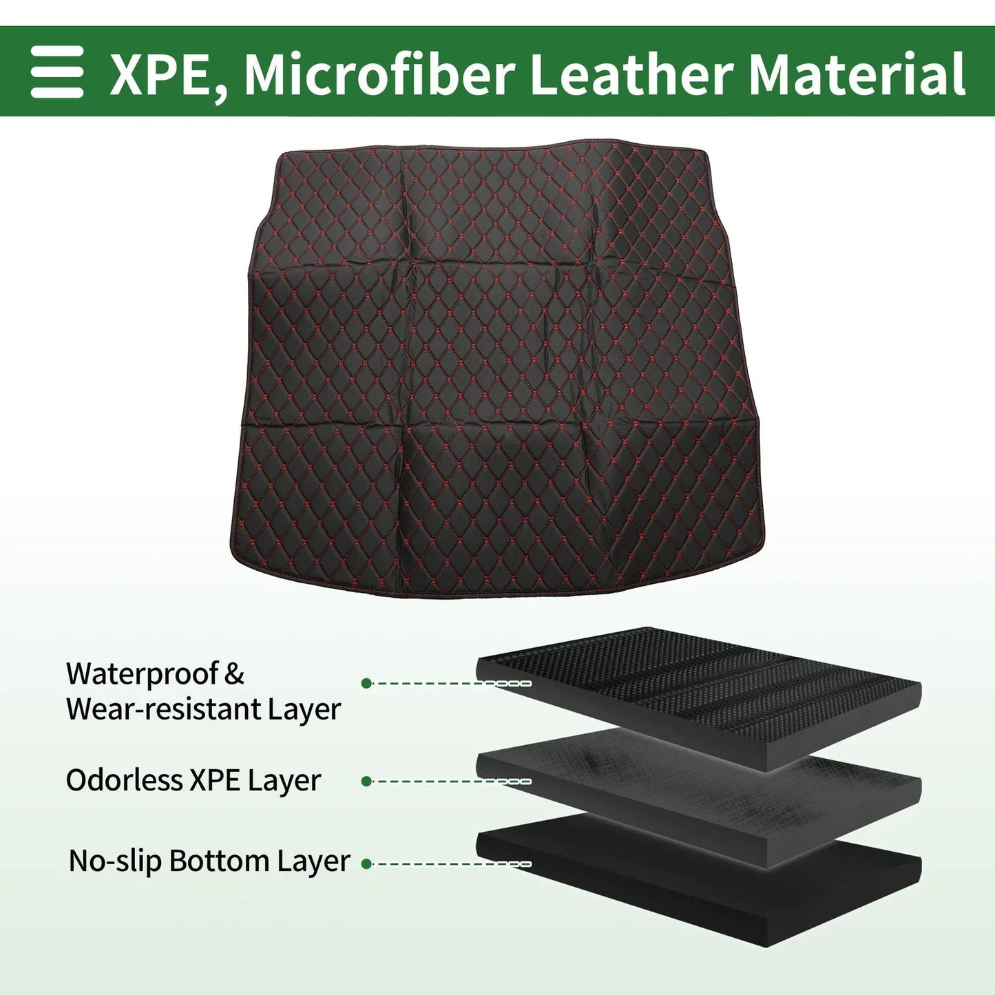 Cargo Liner Trunk Mat for Honda CR-V 2023-2024 EV 3D Diamond Pattern Black