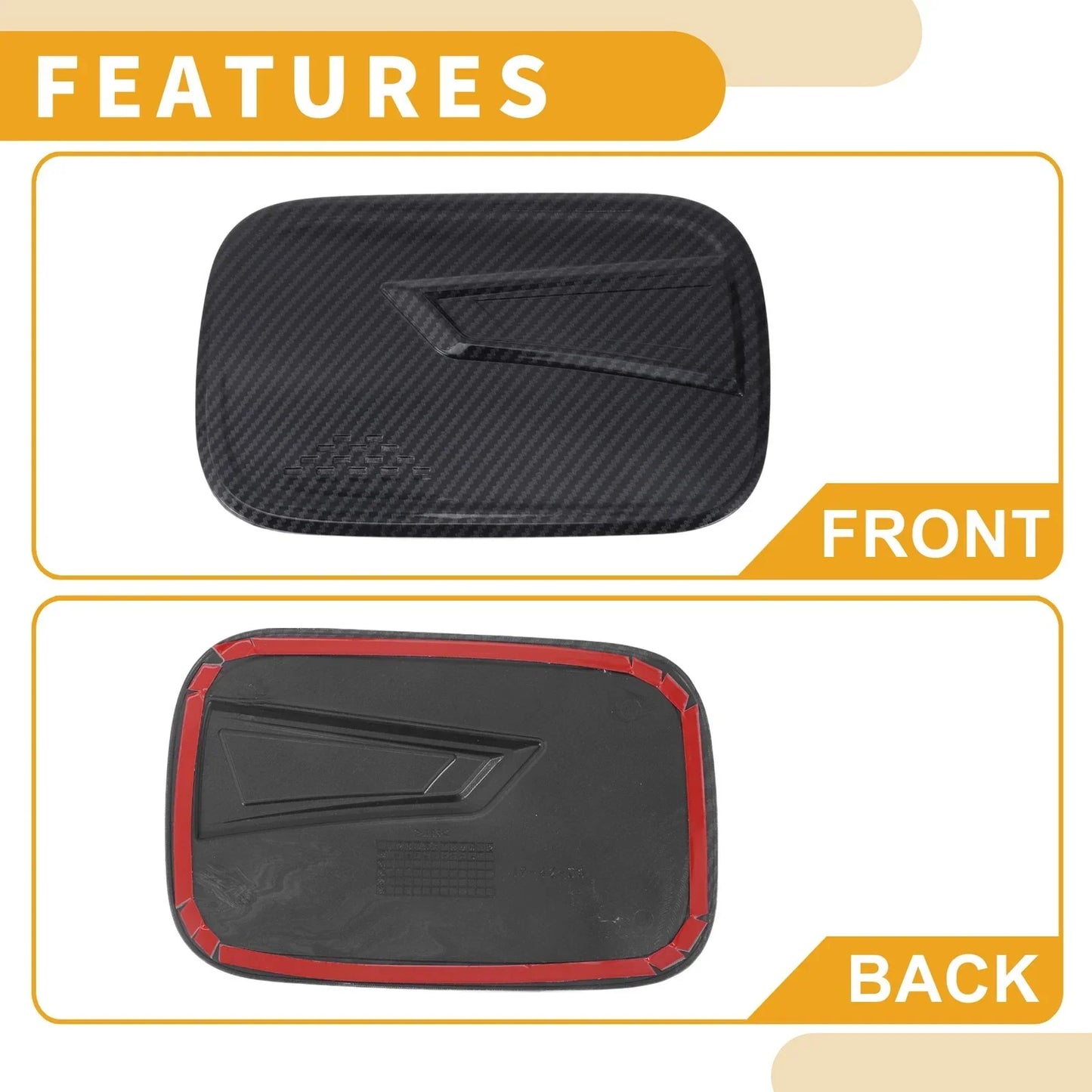 Fuel Tank Door Cap for Honda CRV 2017-2022 Carbon Fiber Black ABS