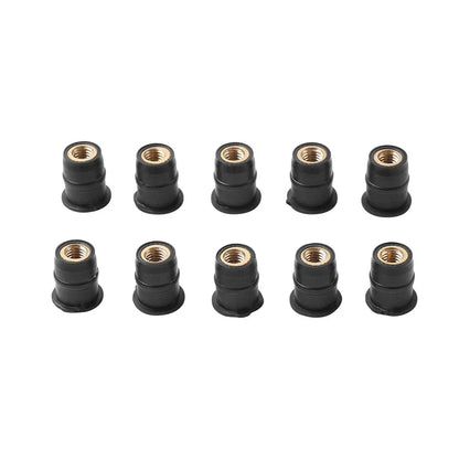 10x M5 Motorcycle Windshield Rubber Nuts Vibration Dampers for Fairing
