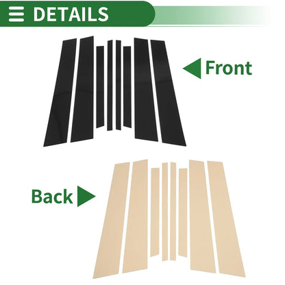 8 Pcs Door Pillar Window Trim for BMW X3 (2011-2017) Black