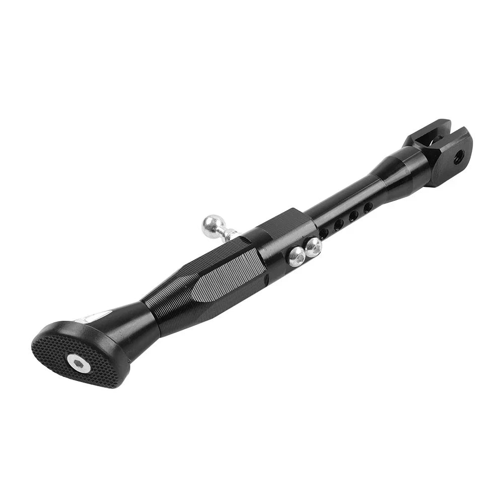 Adjustable Kickstand Foot for Motorcycle Universal Side Support - Black