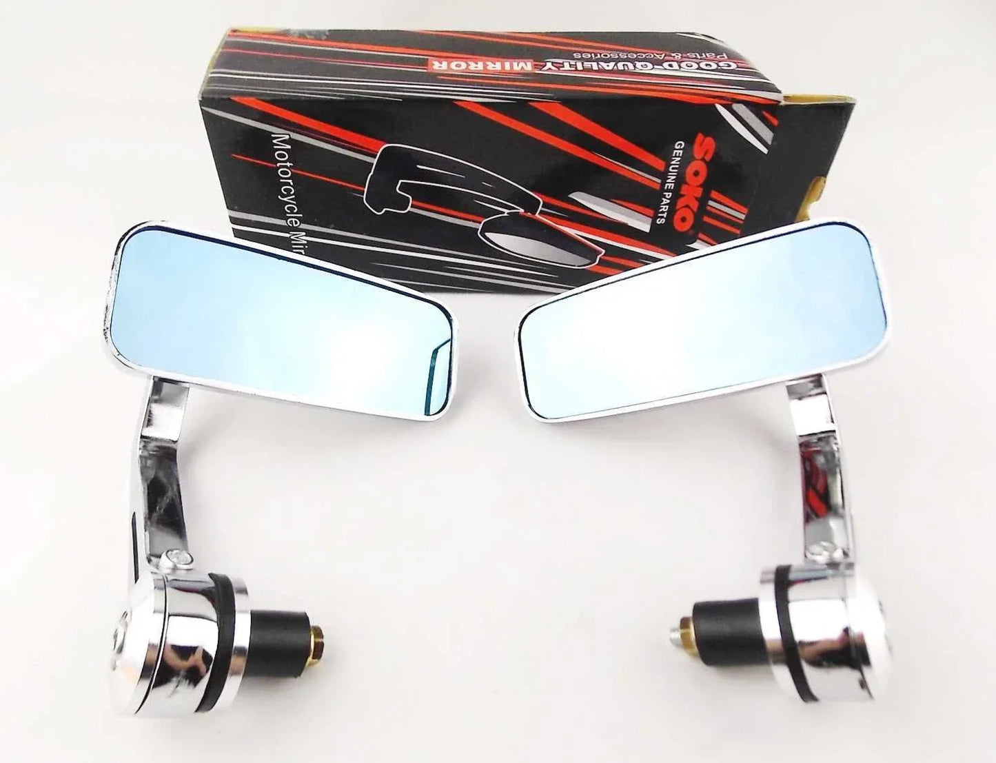 7/8" Chrome Handle Bar End Mirrors for Motorcycle Rear View Side Mirror