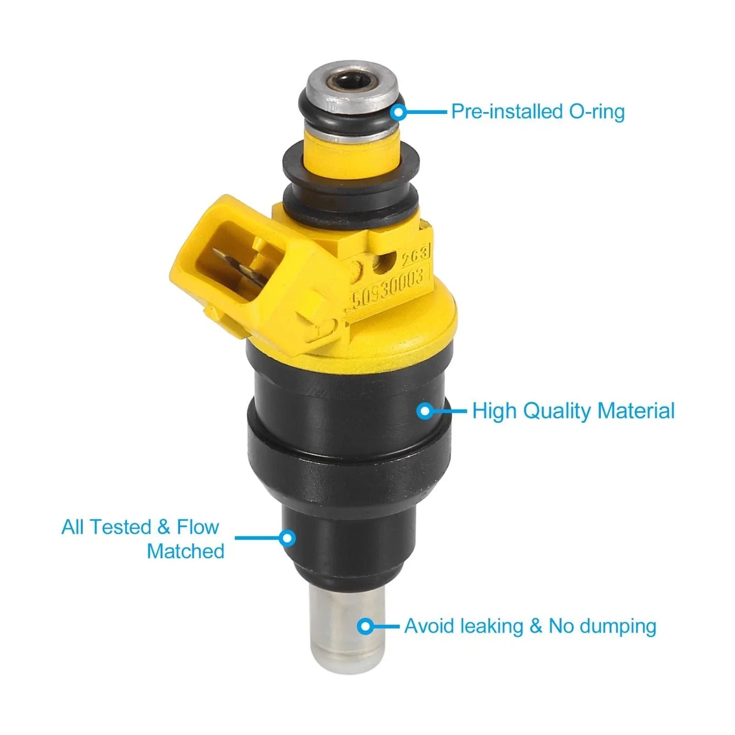 4 x Fuel Injector Nozzles for Hyundai Excel Base GL GS 1.5 (1991-1994)