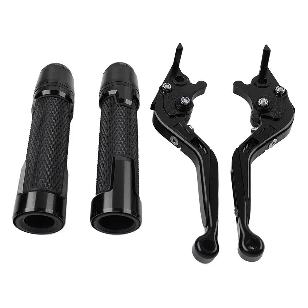 Black Extendable Brake Clutch Lever Grip Set for Ducati Panigale (2012-2019)