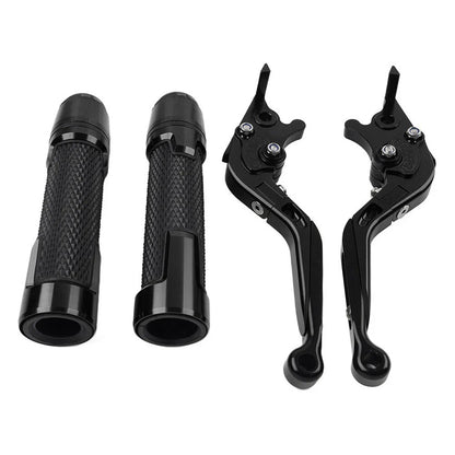 Black Extendable Brake Clutch Lever Grip Set for Ducati Panigale (2012-2019)